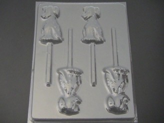 610 Dalmatian Dog Chocolate or Hard Candy Lollipop Mold
